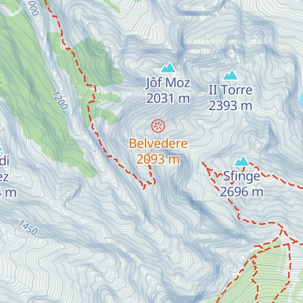 Map of Bivacco Edvige Muschi Zuani