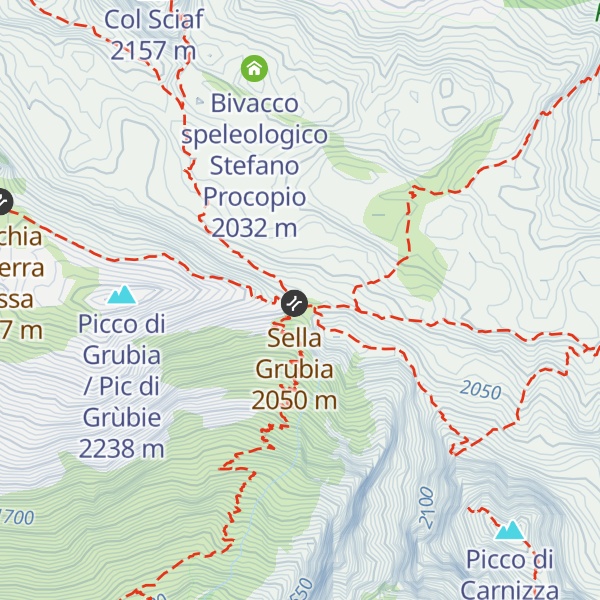 Map of Bivacco Elio Marussich