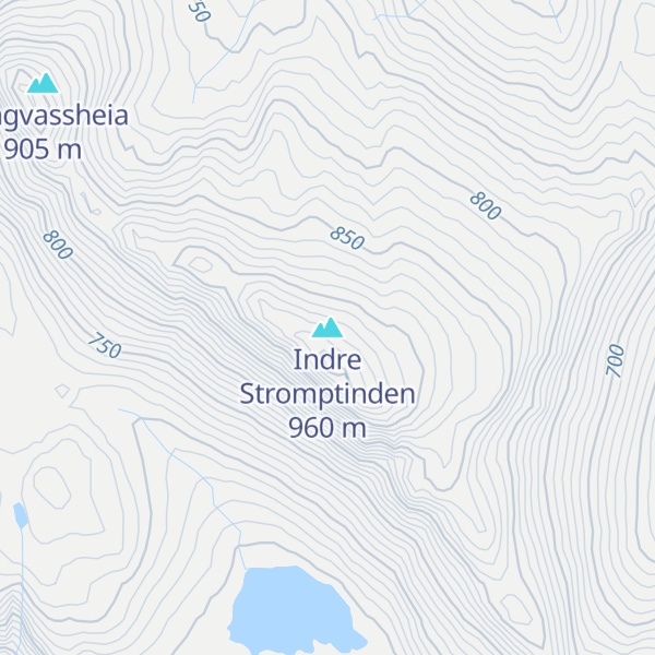Map of Indre Stromptinden