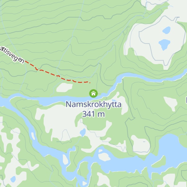 Map of Namskrokhytta