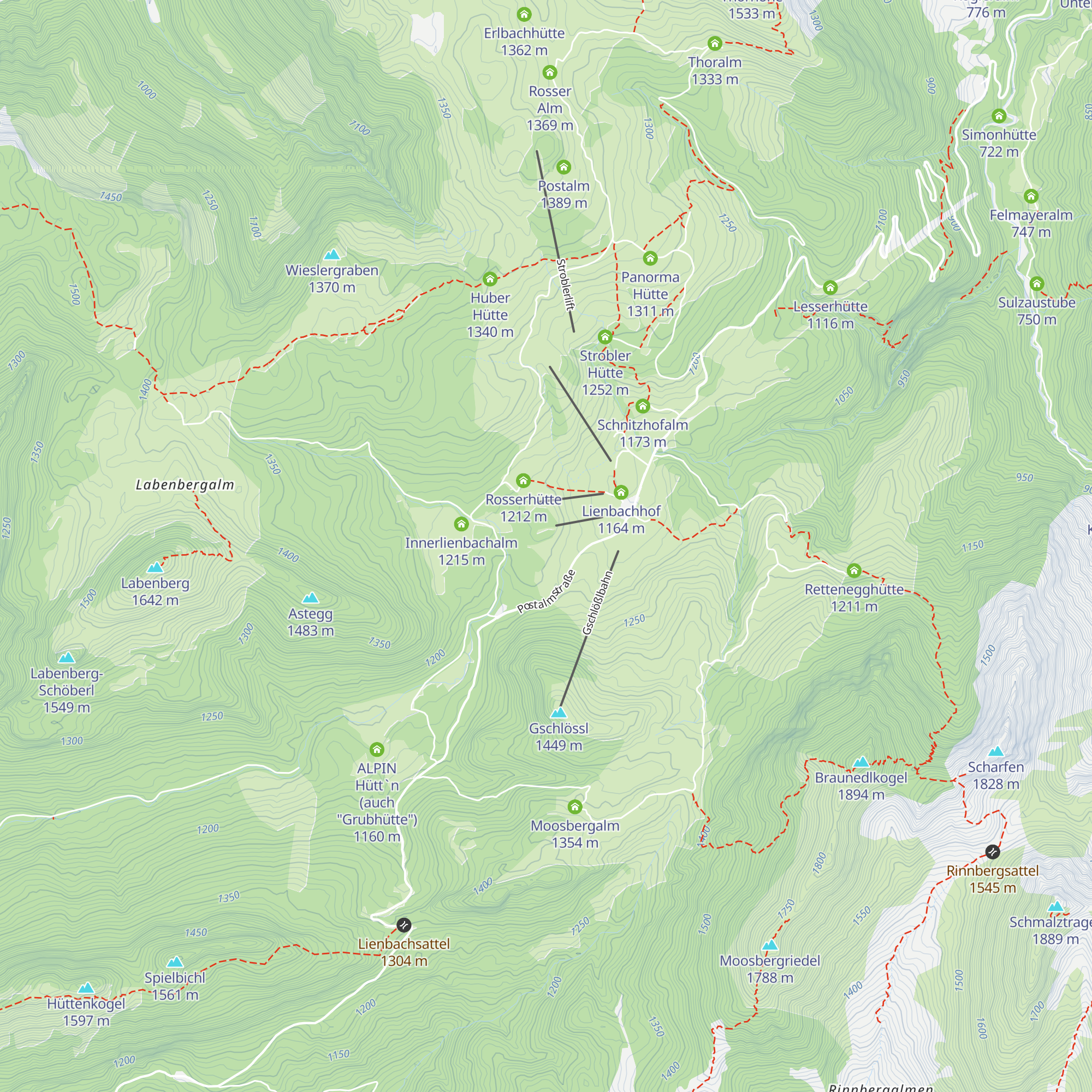 Lienbacheralm map