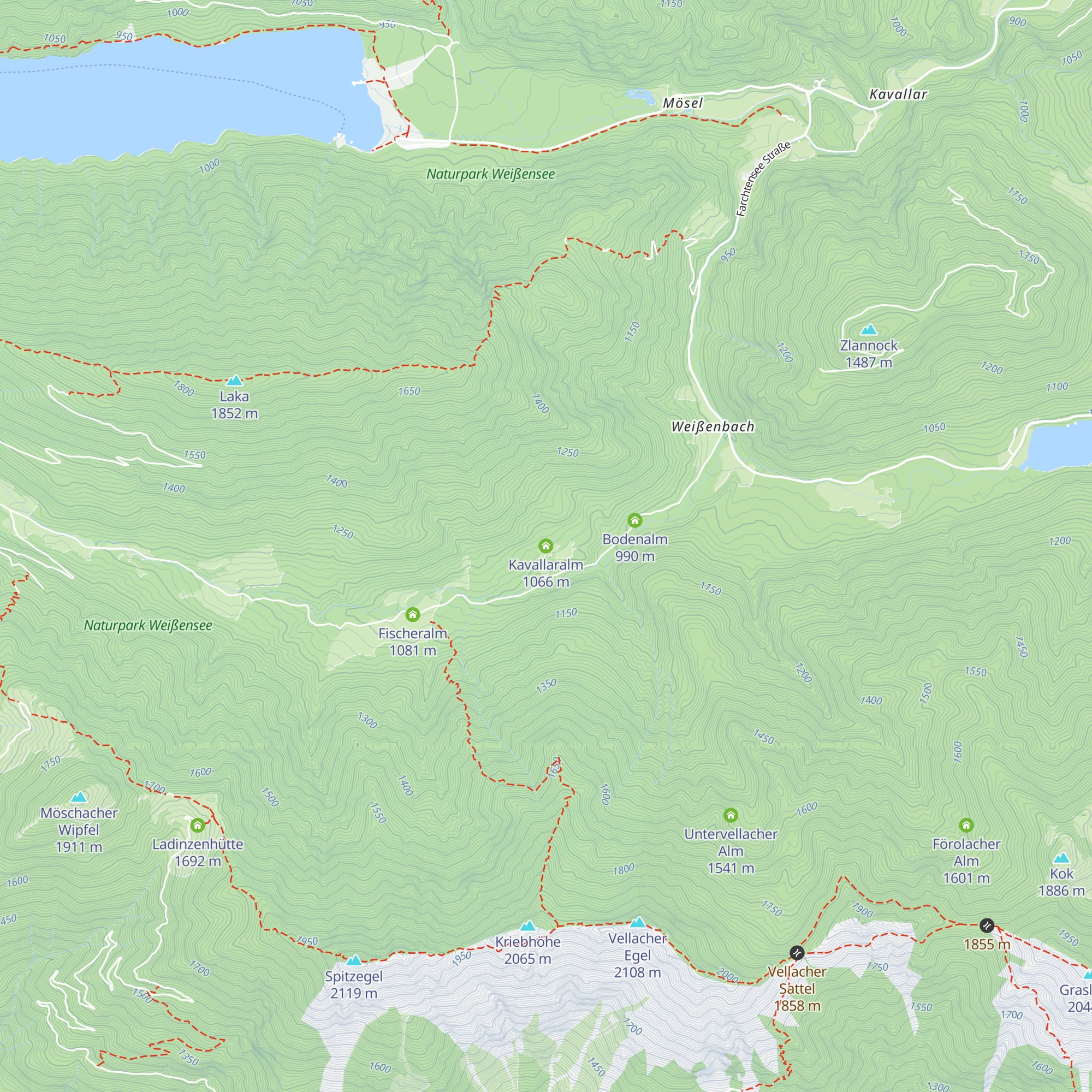 Kavallaralm map