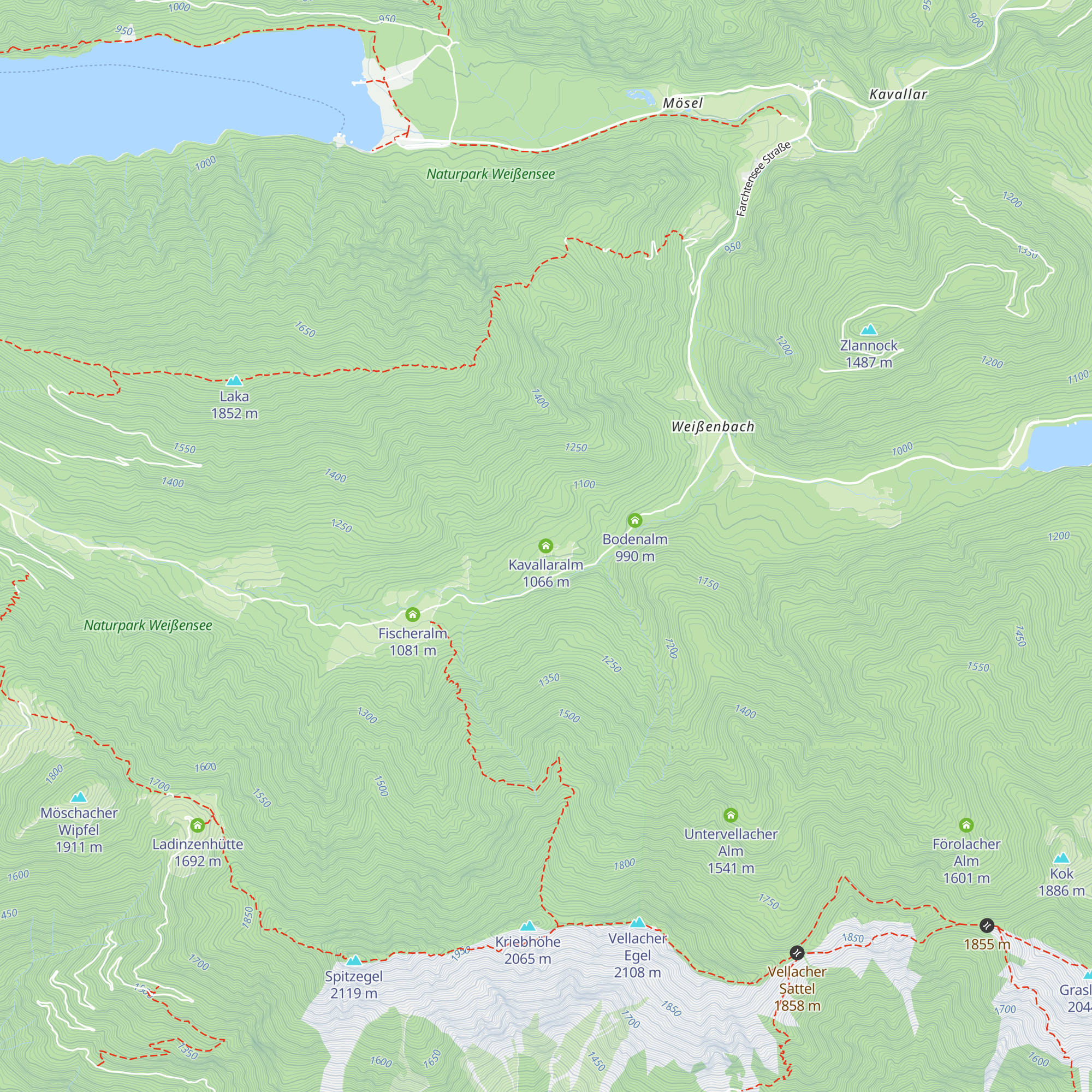 Kavallaralm map