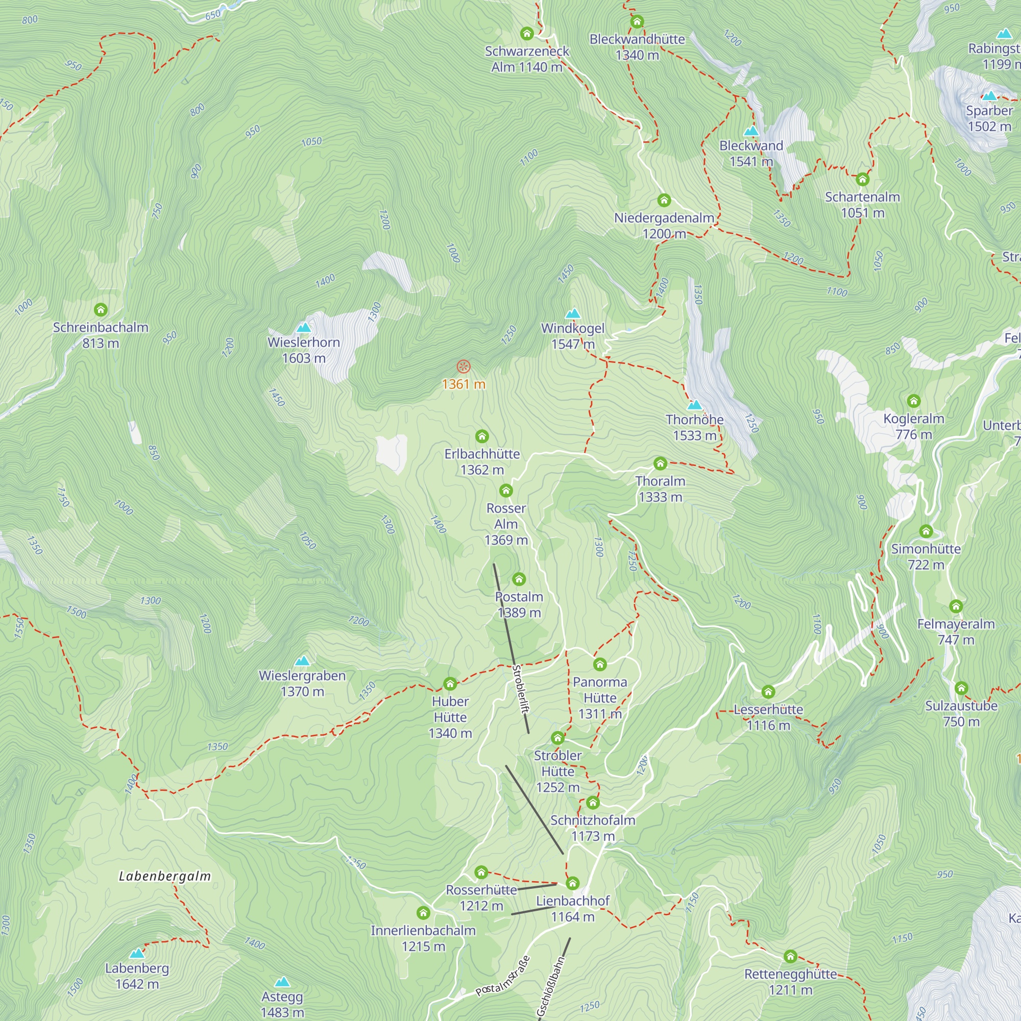 Scheffbenkhütte map