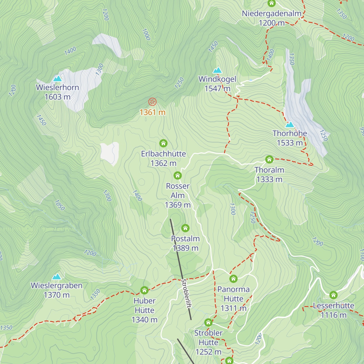 Wieslerhütte map