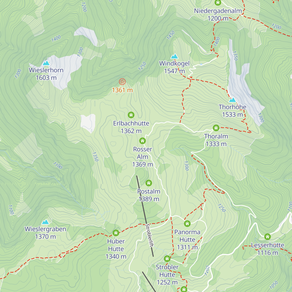 Wieslerhütte map