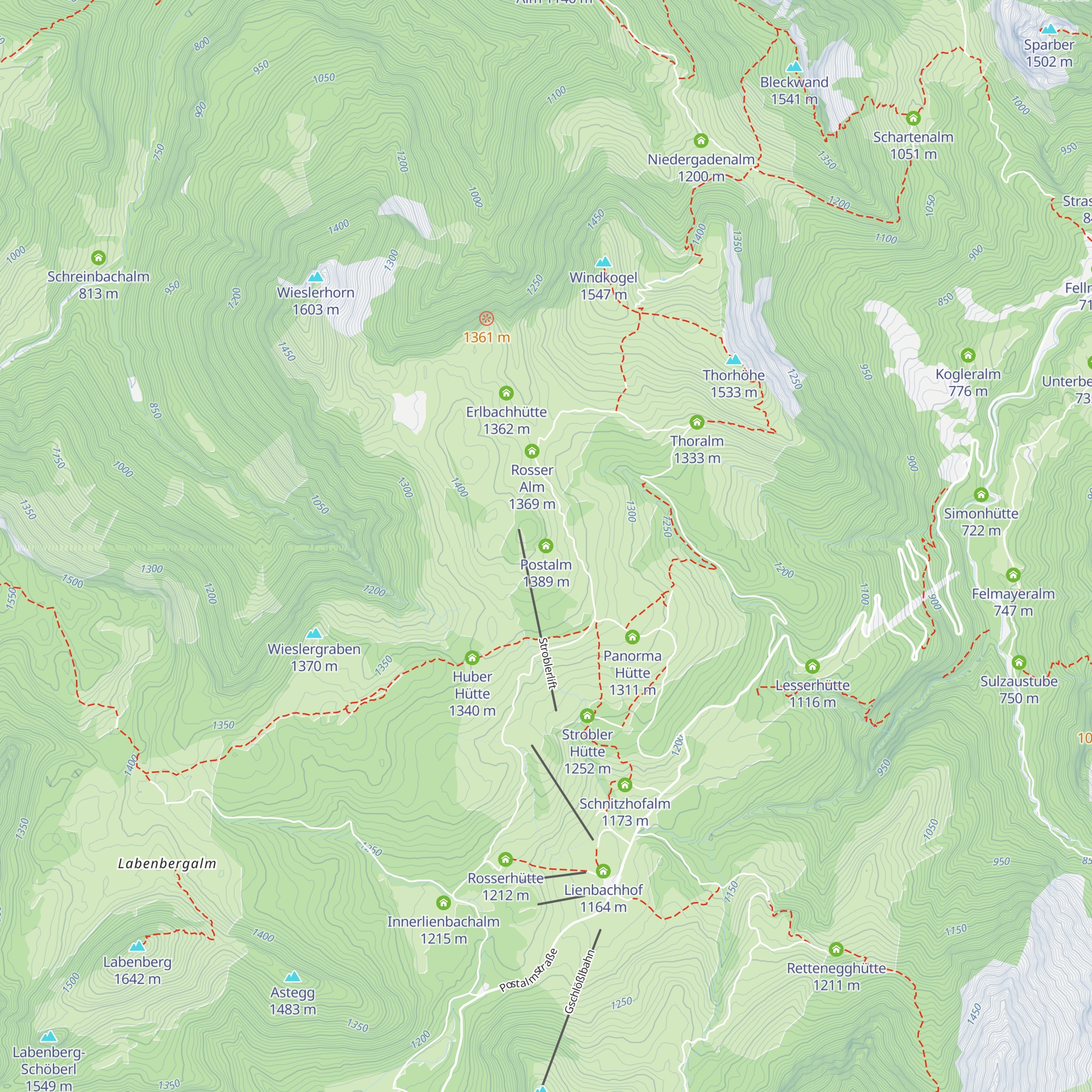 Postalm map