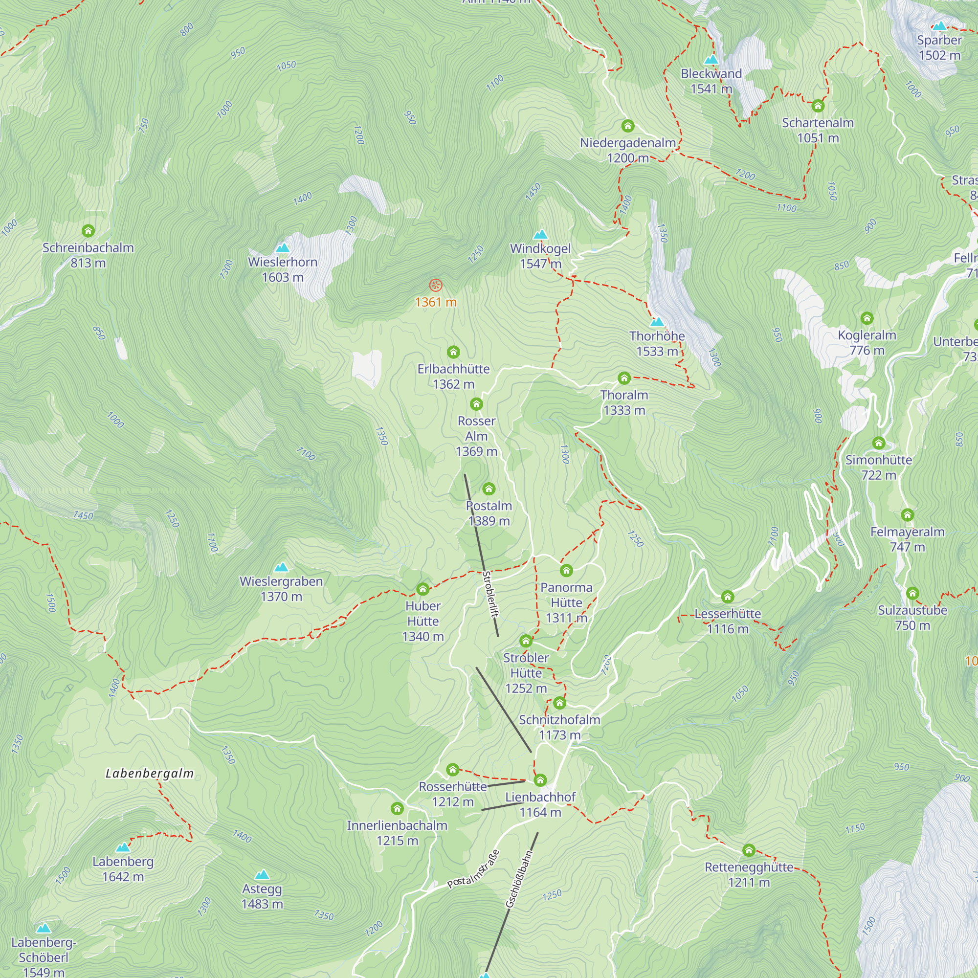 Postalm map