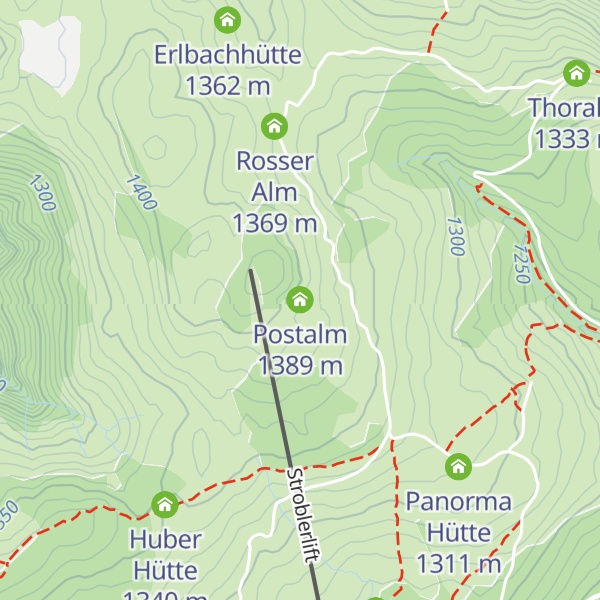 Map of Postalm