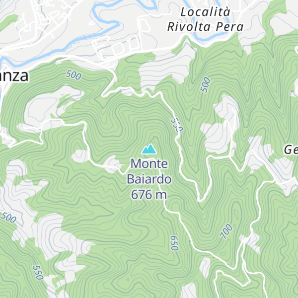 Map of Monte Baiardo