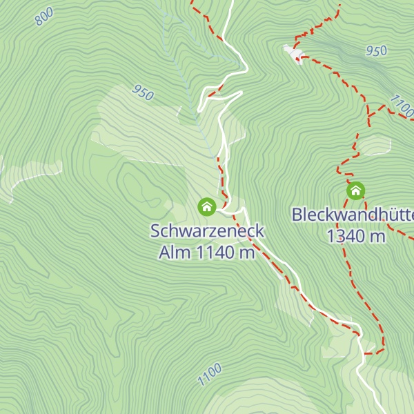 Map of Schwarzeneck Alm