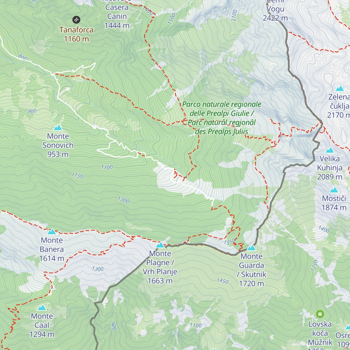 Malga Coot map