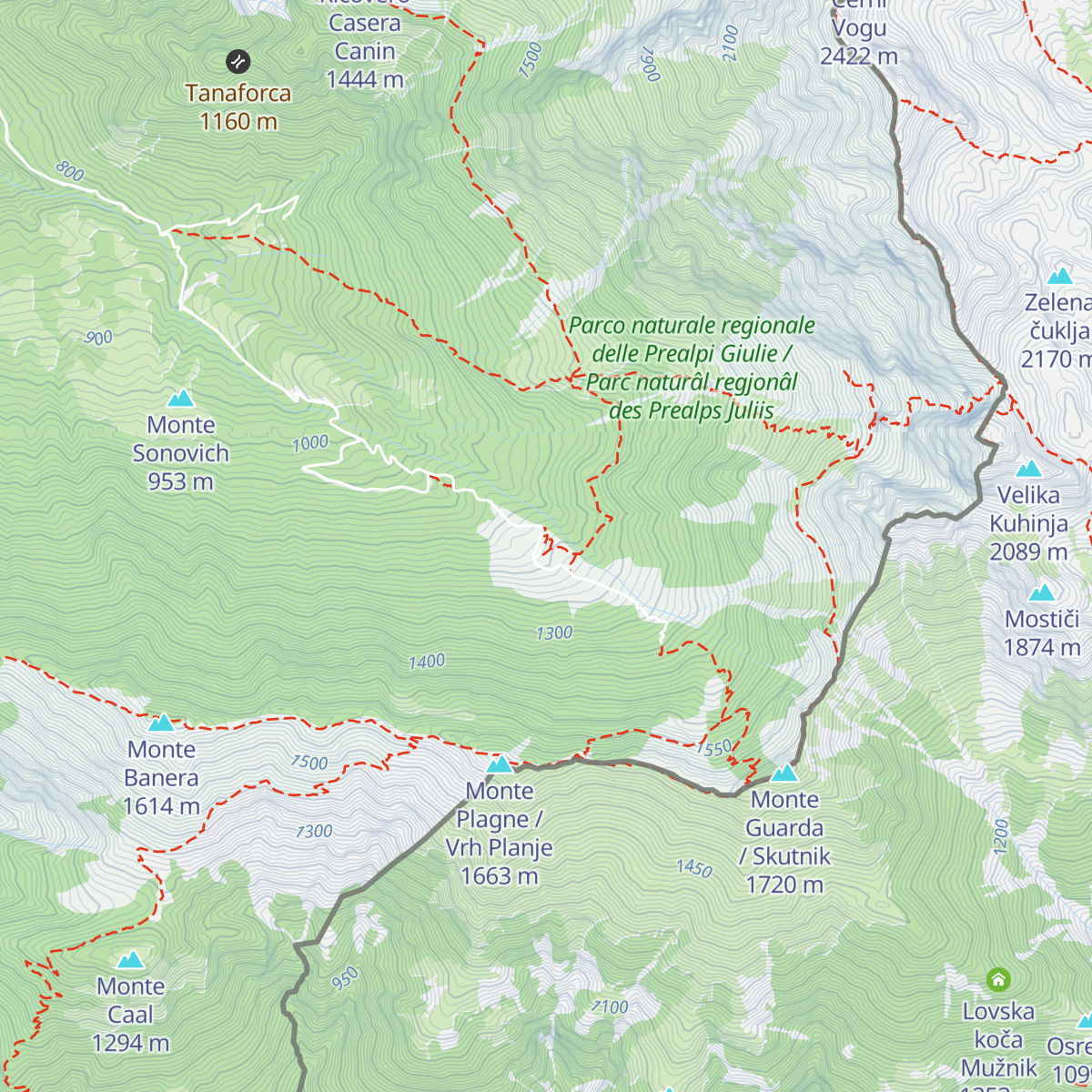 Malga Coot map
