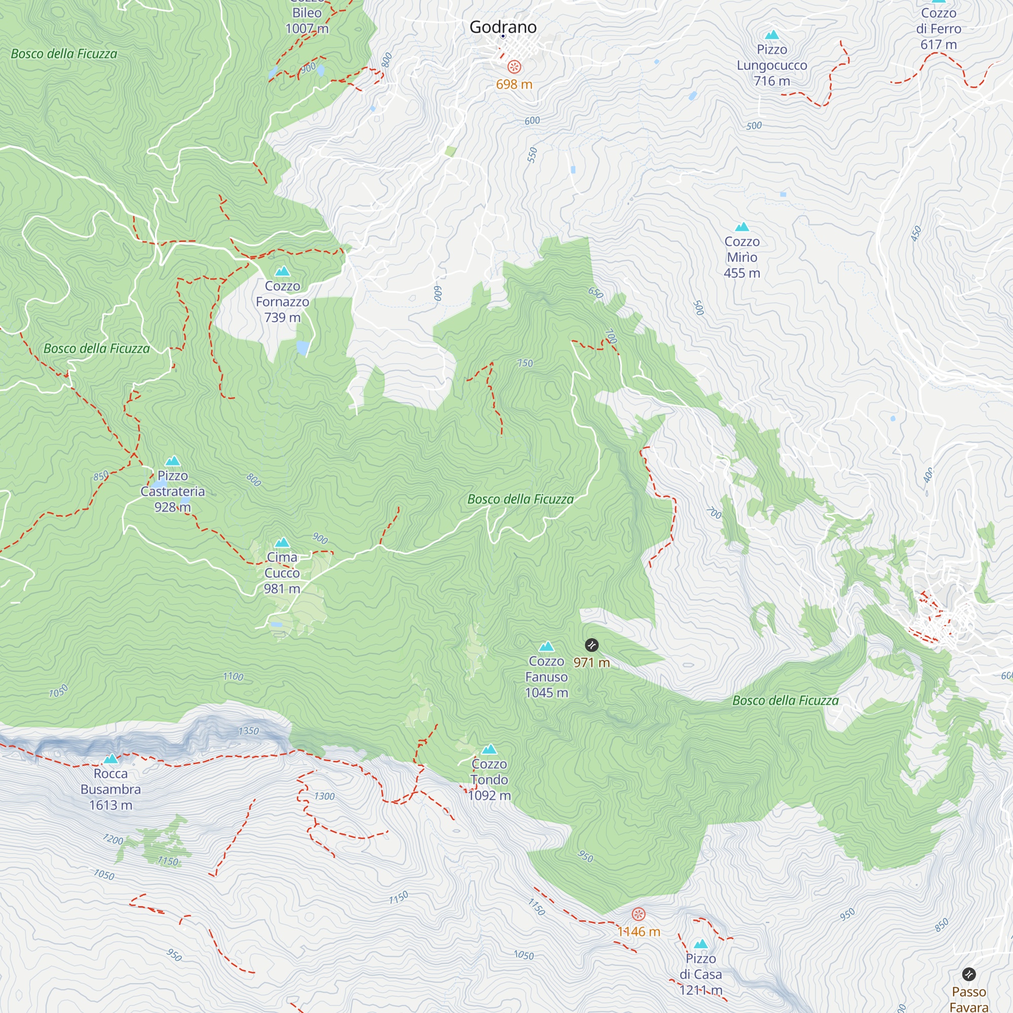 Rifugio Capreria map