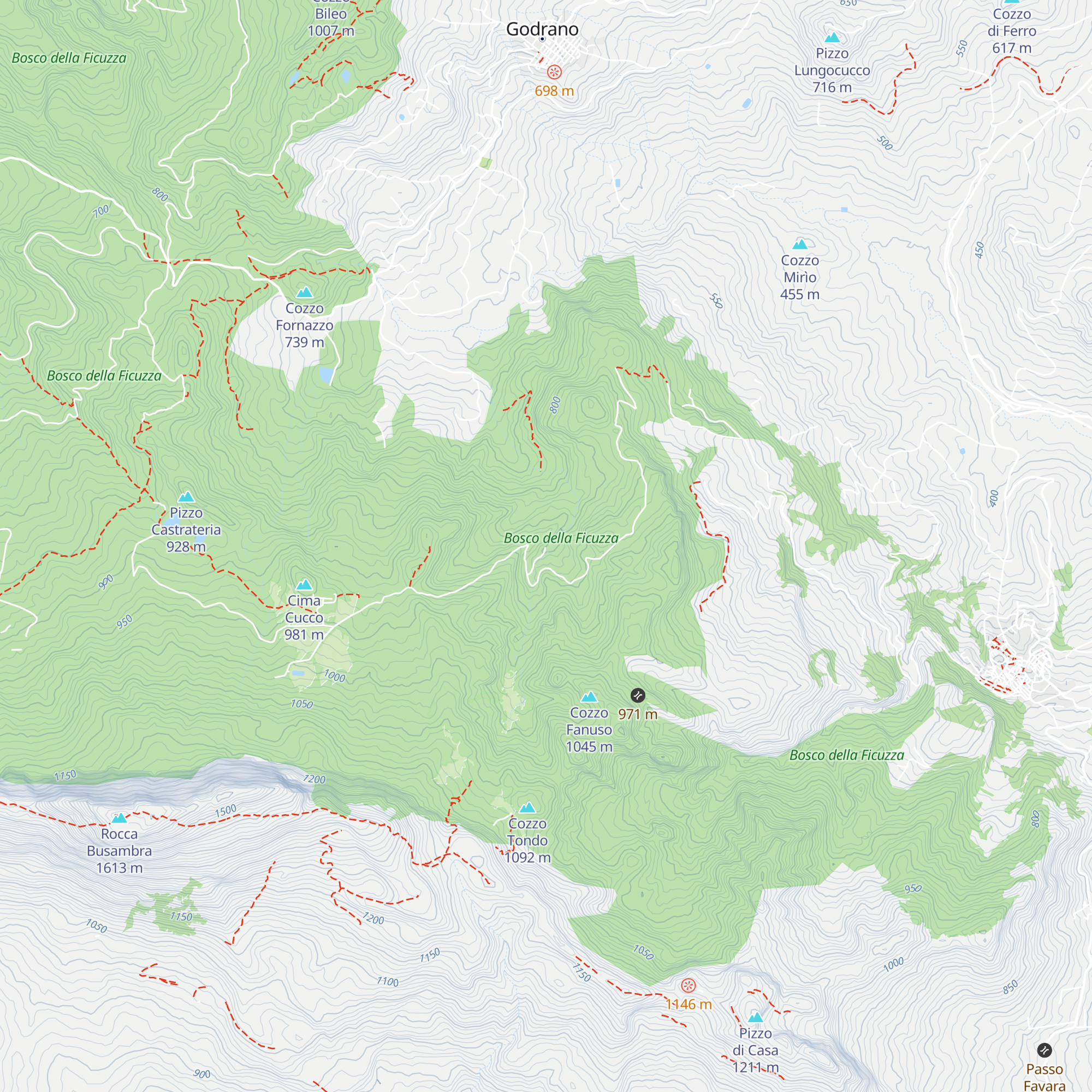 Rifugio Capreria map