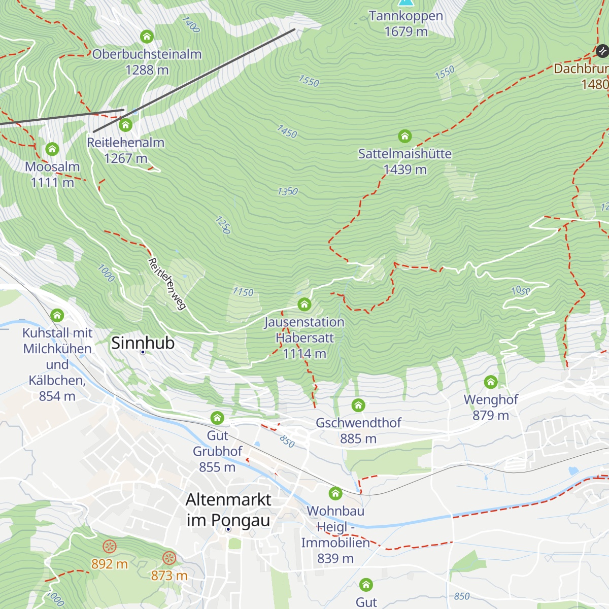 Jausenstation Habersatt map