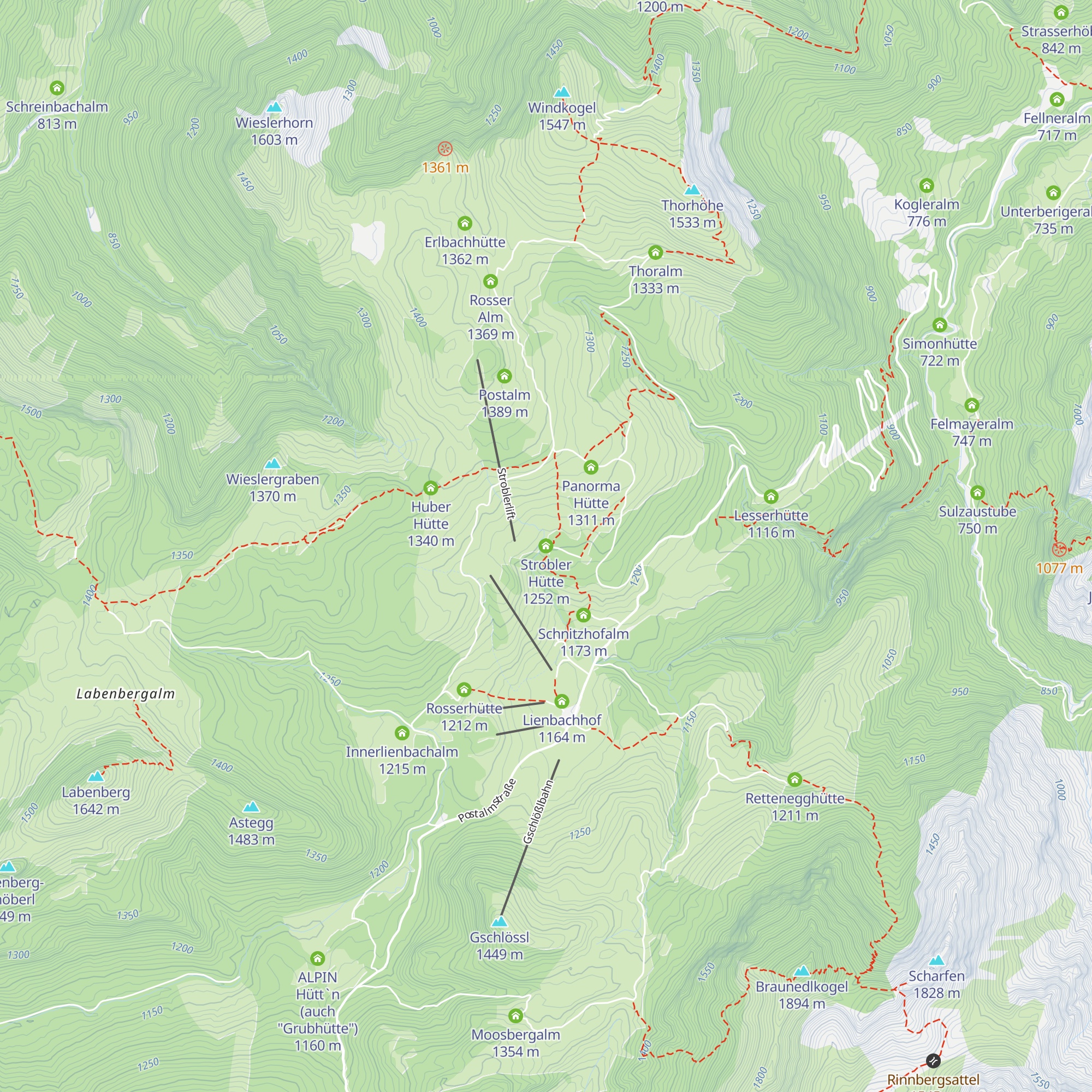 Strobler Hütte map