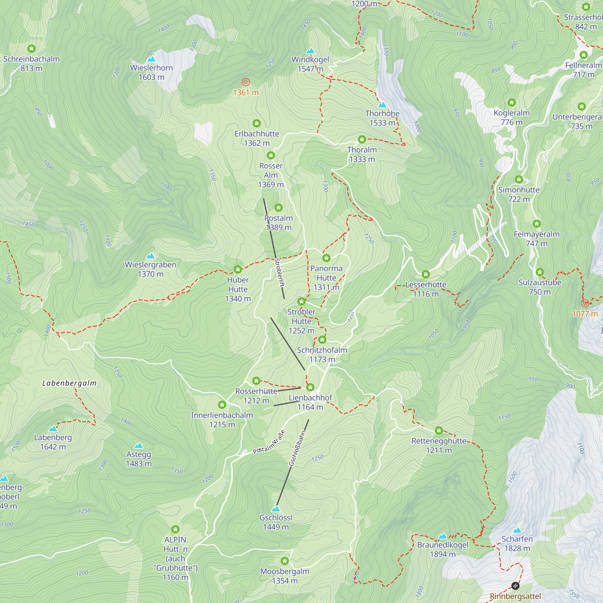 Strobler Hütte map