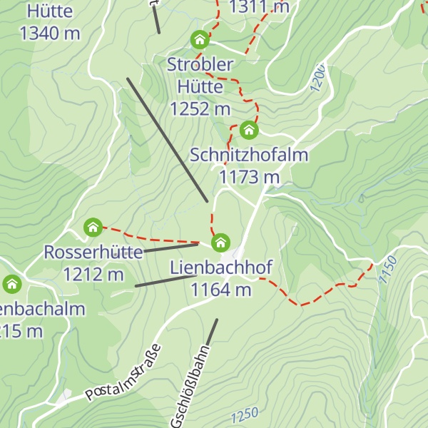 Map of Blonde Hütte