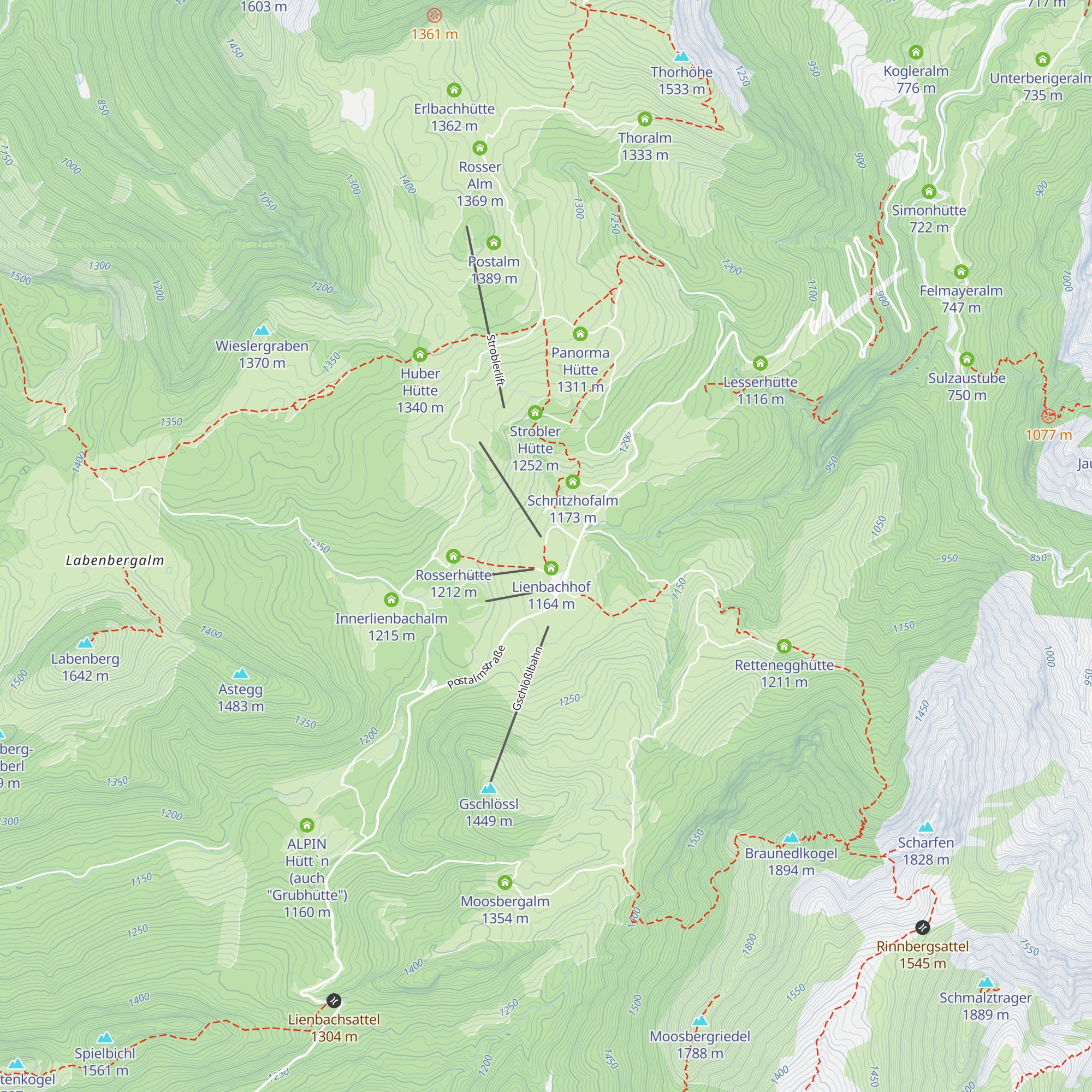 Blonde Hütte map
