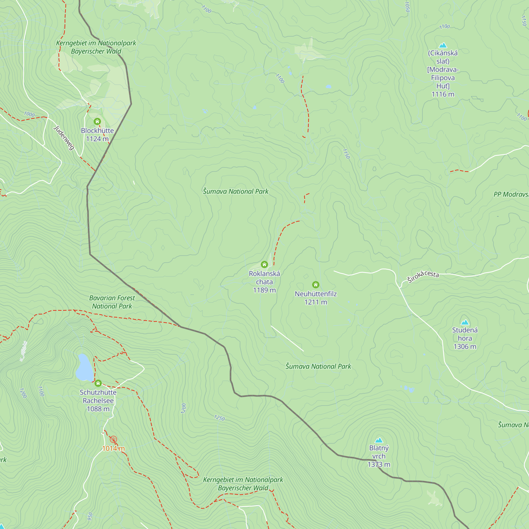 Roklanská chata map