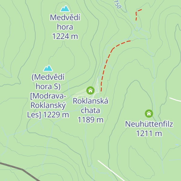 Map of Roklanská chata