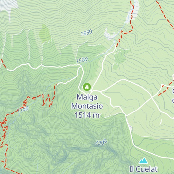Map of Malga Montasio