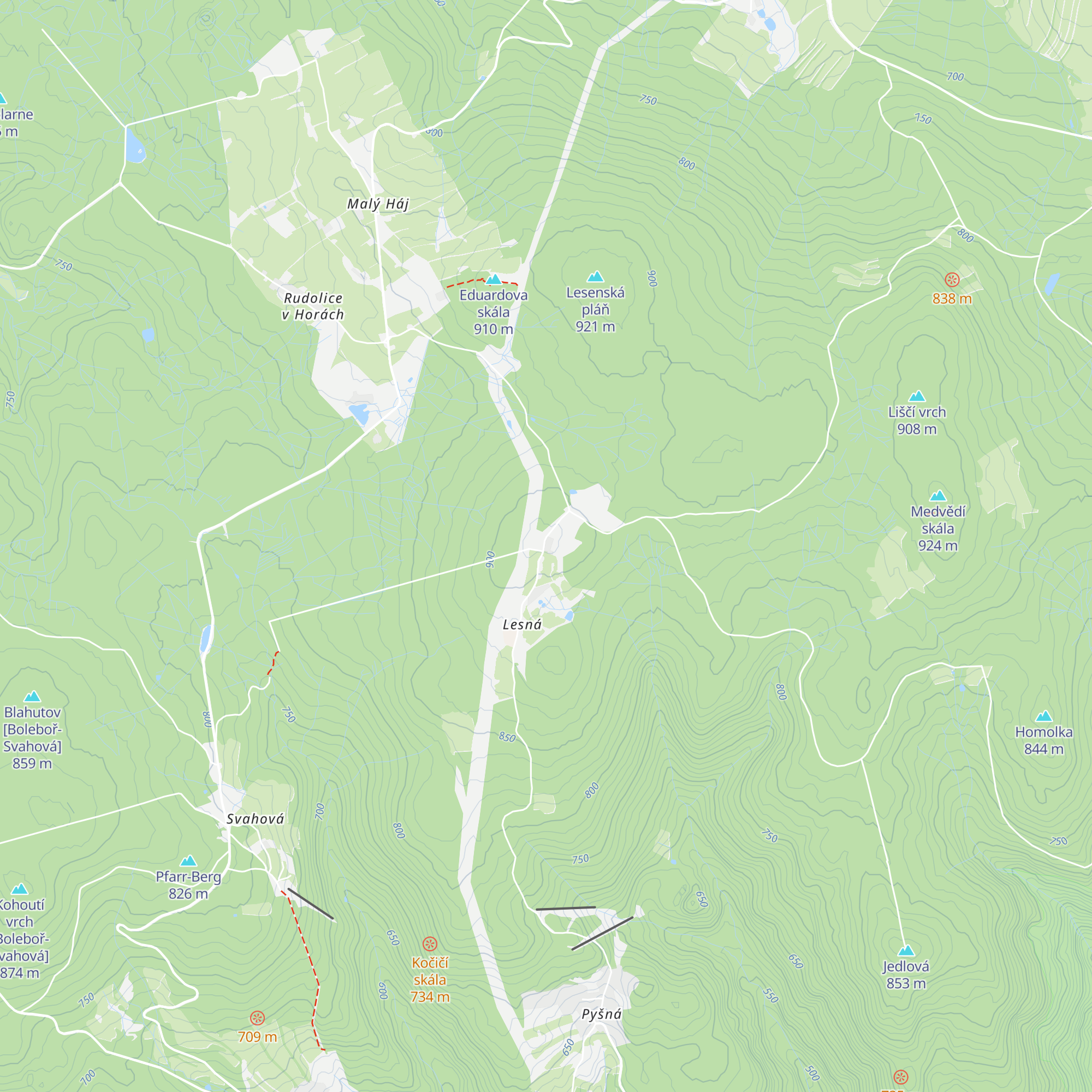 Turistické informační centrum Lesenská pláň map