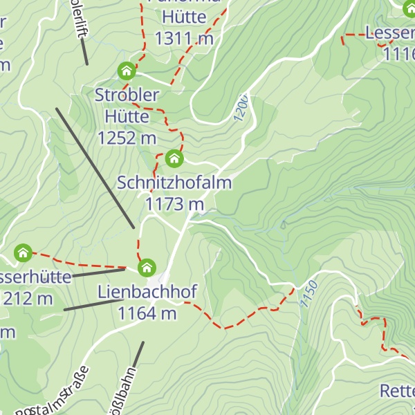 Map of Jugendgästehaus Postalm