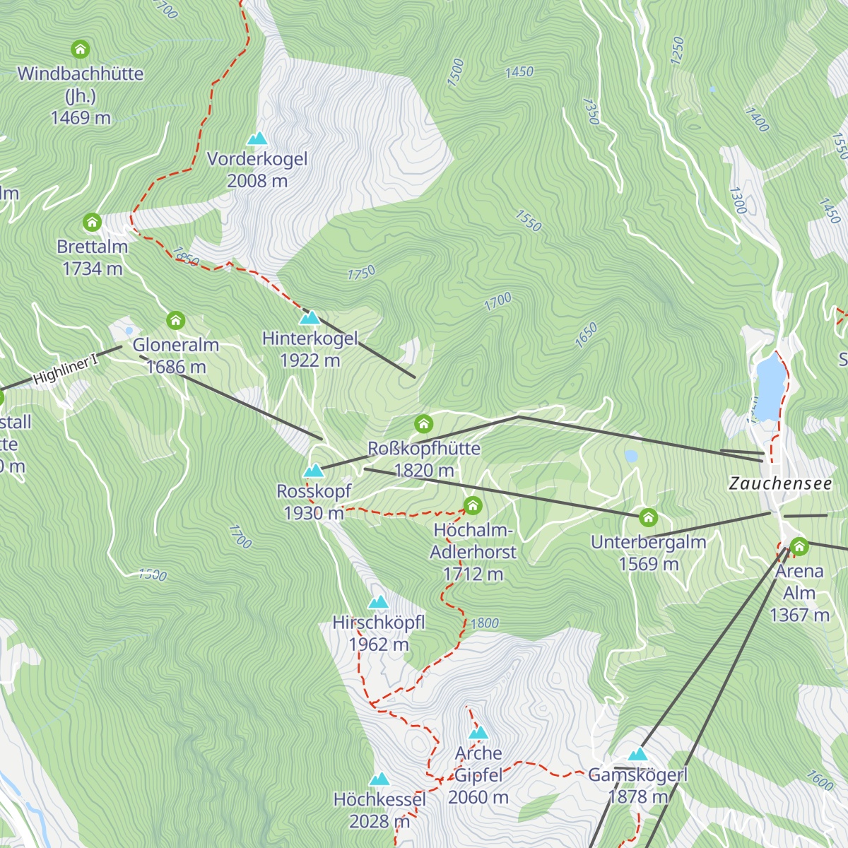 Roßkopfhütte map