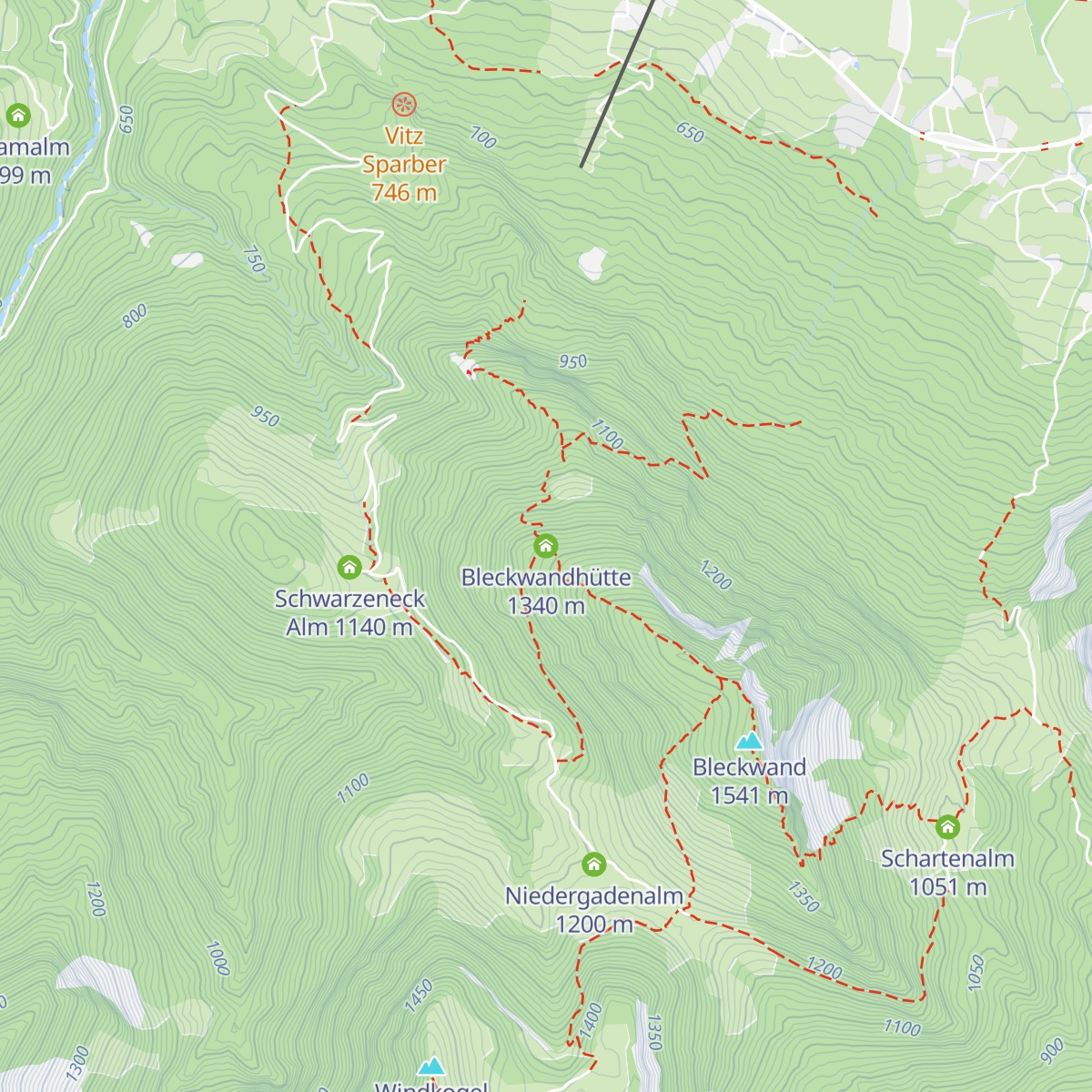 Bleckwandhütte map