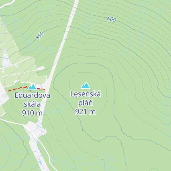 Map of Lesenská pláň