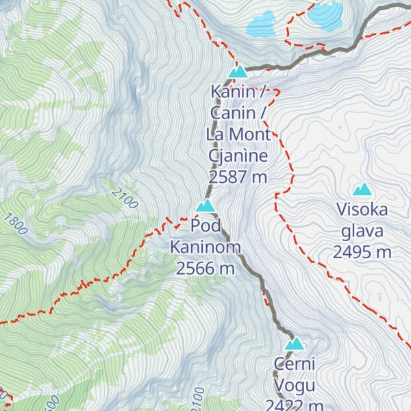 Map of Pod Kaninom