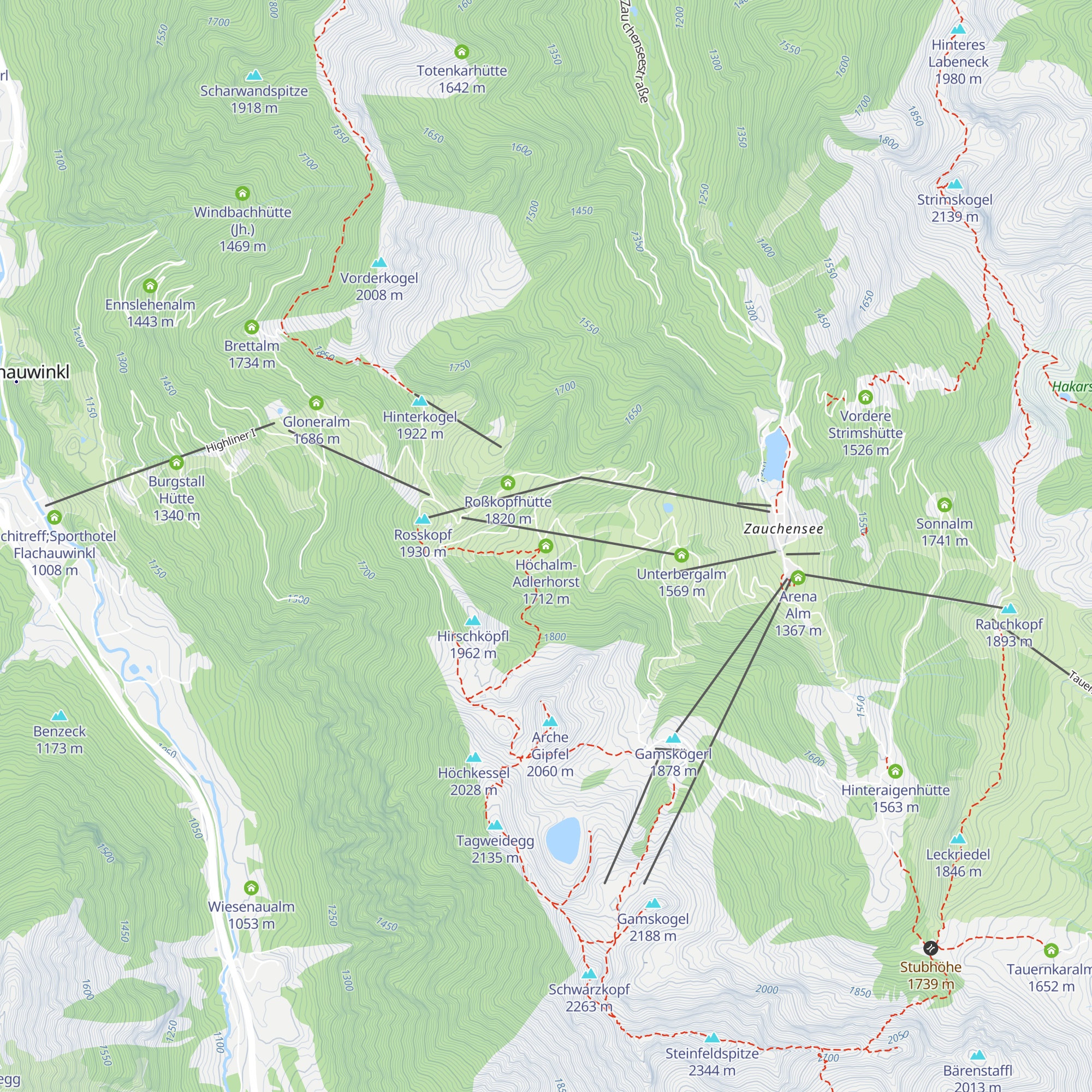 Höchalm-Adlerhorst map