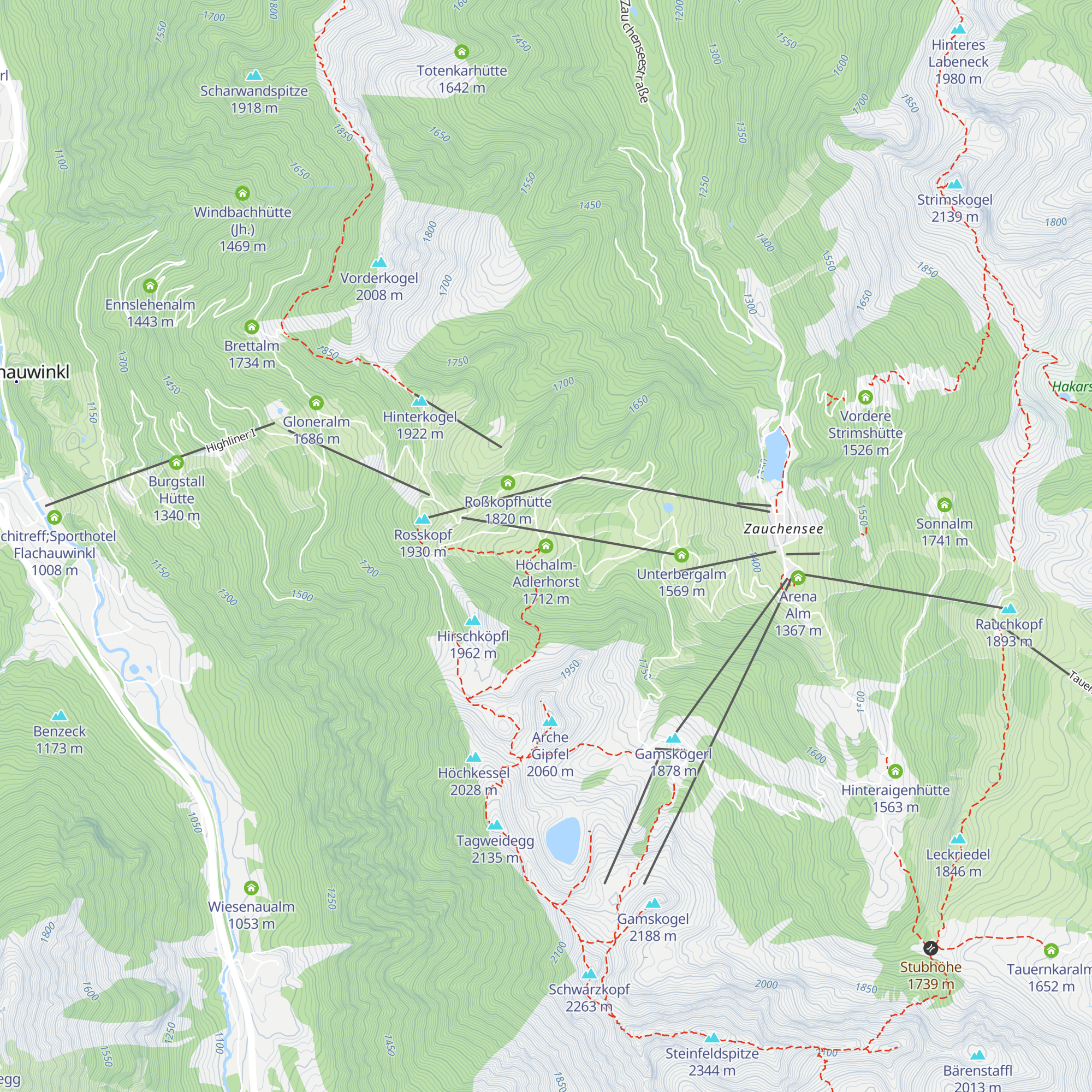 Höchalm-Adlerhorst map