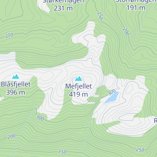 Map of Mefjellet