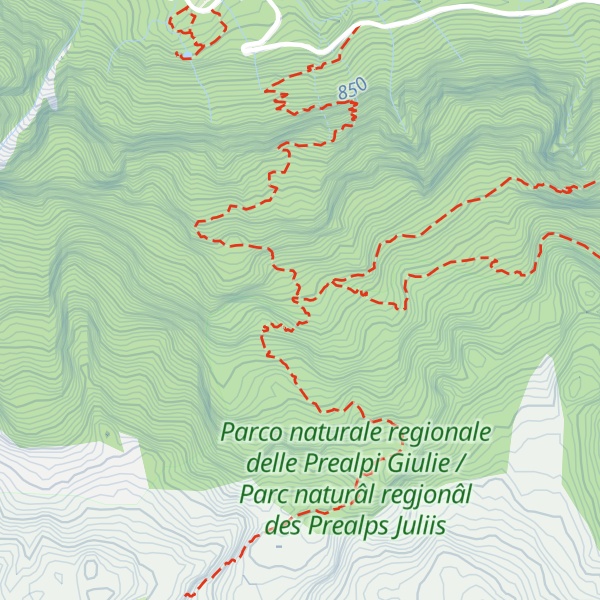 Map of Ricovero Casera Goriuda di sopra