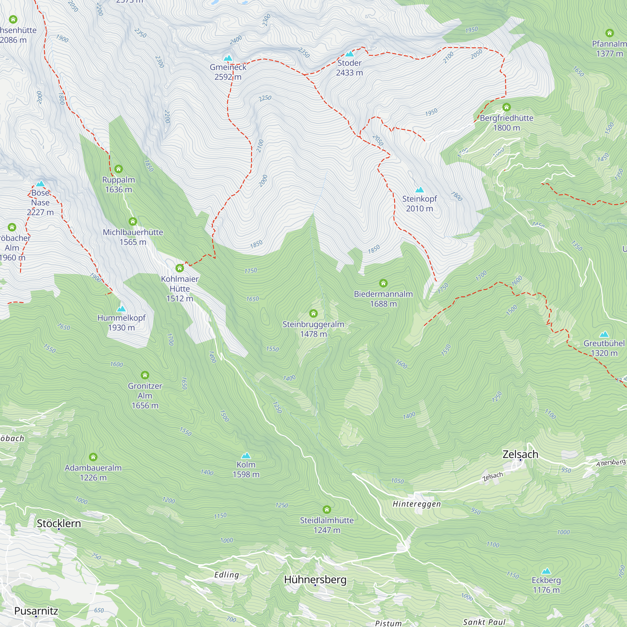 Steinbruggeralm map