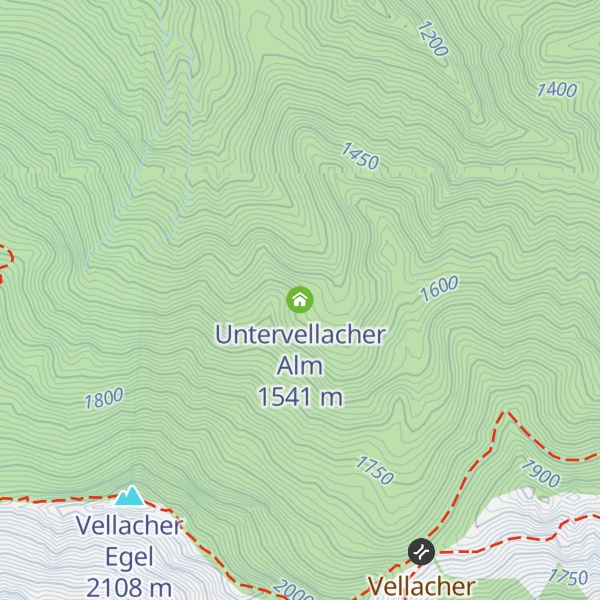 Map of Untervellacher Alm