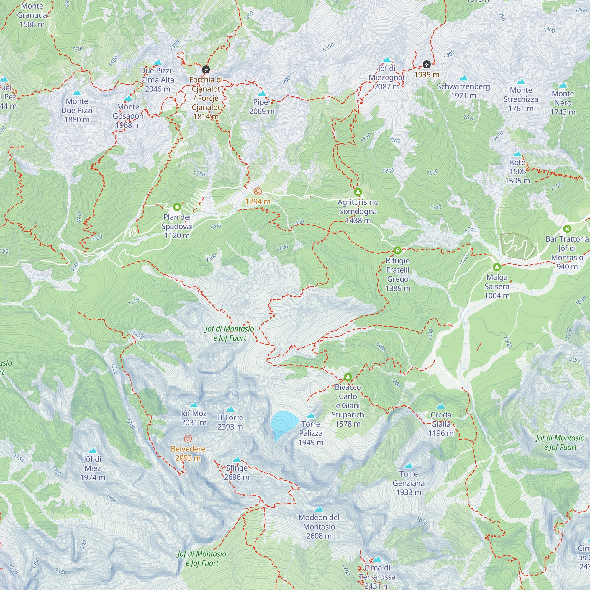 Ricovero Köpfach map
