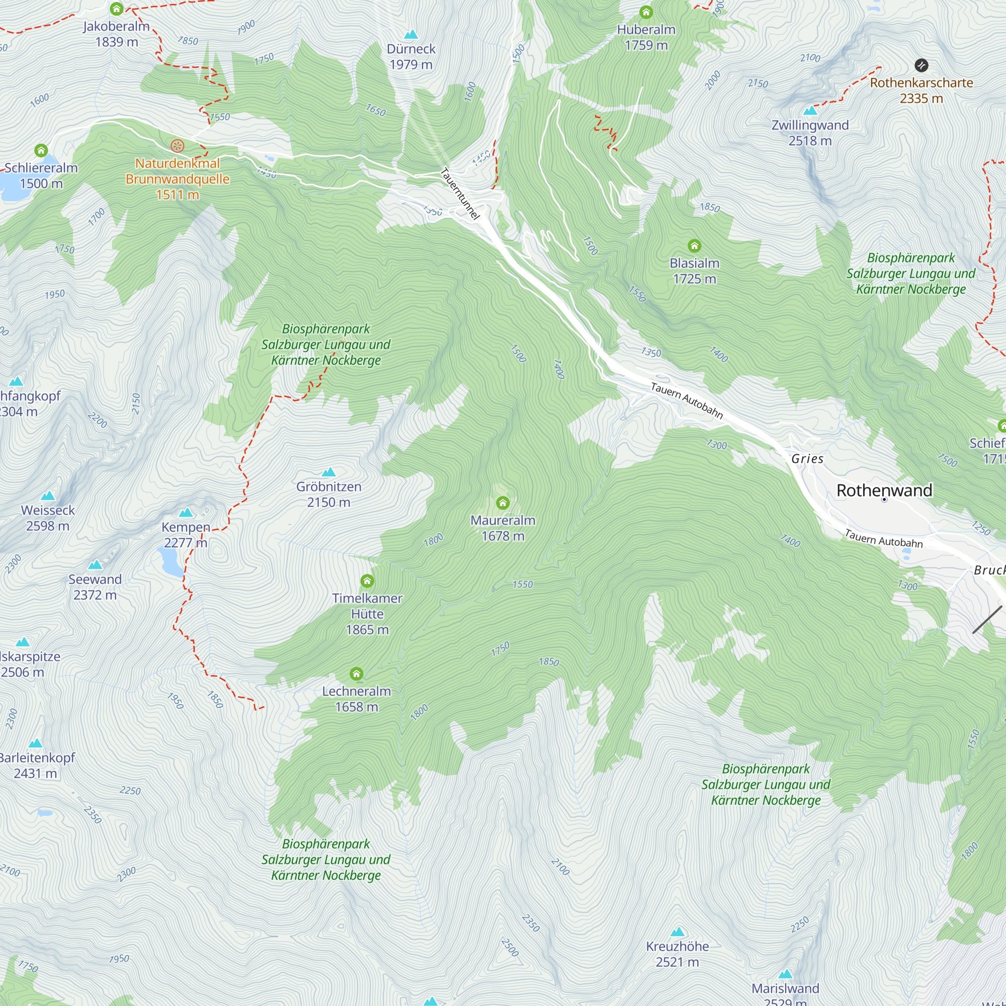 Maureralm map