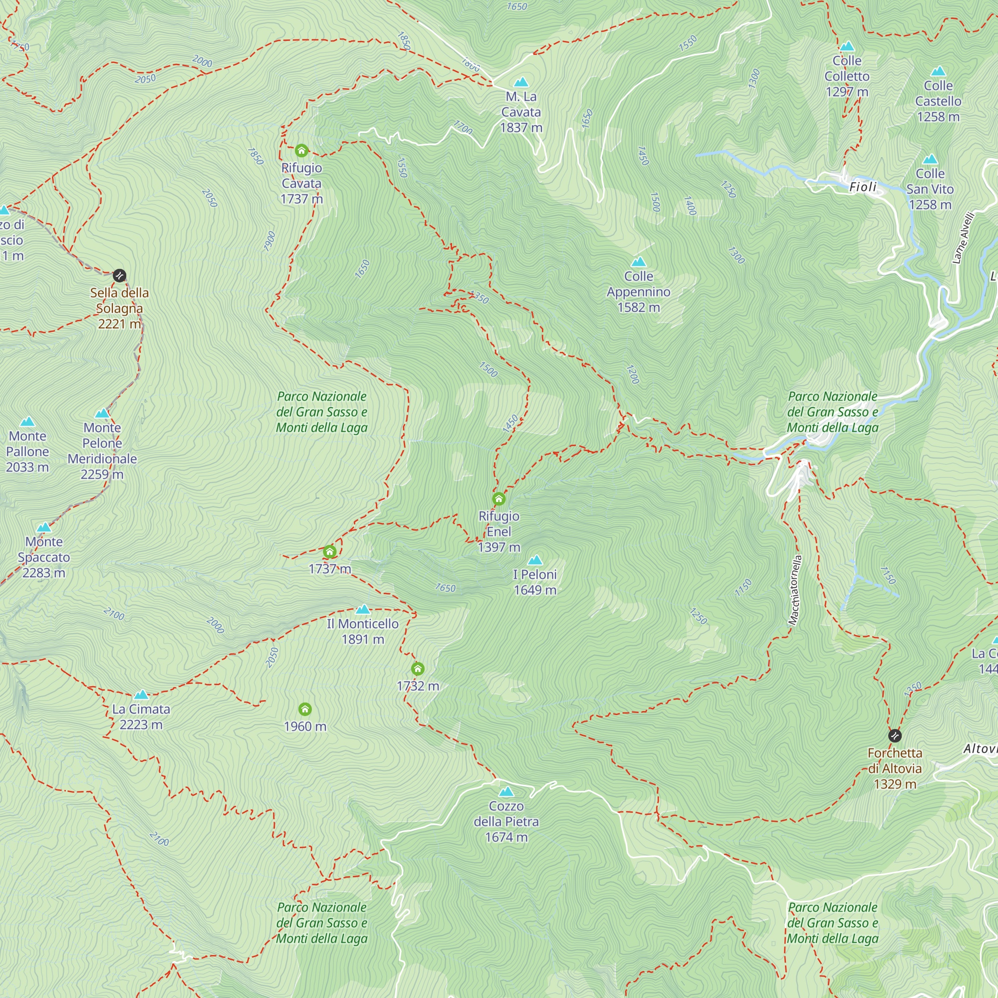 Rifugio Enel map