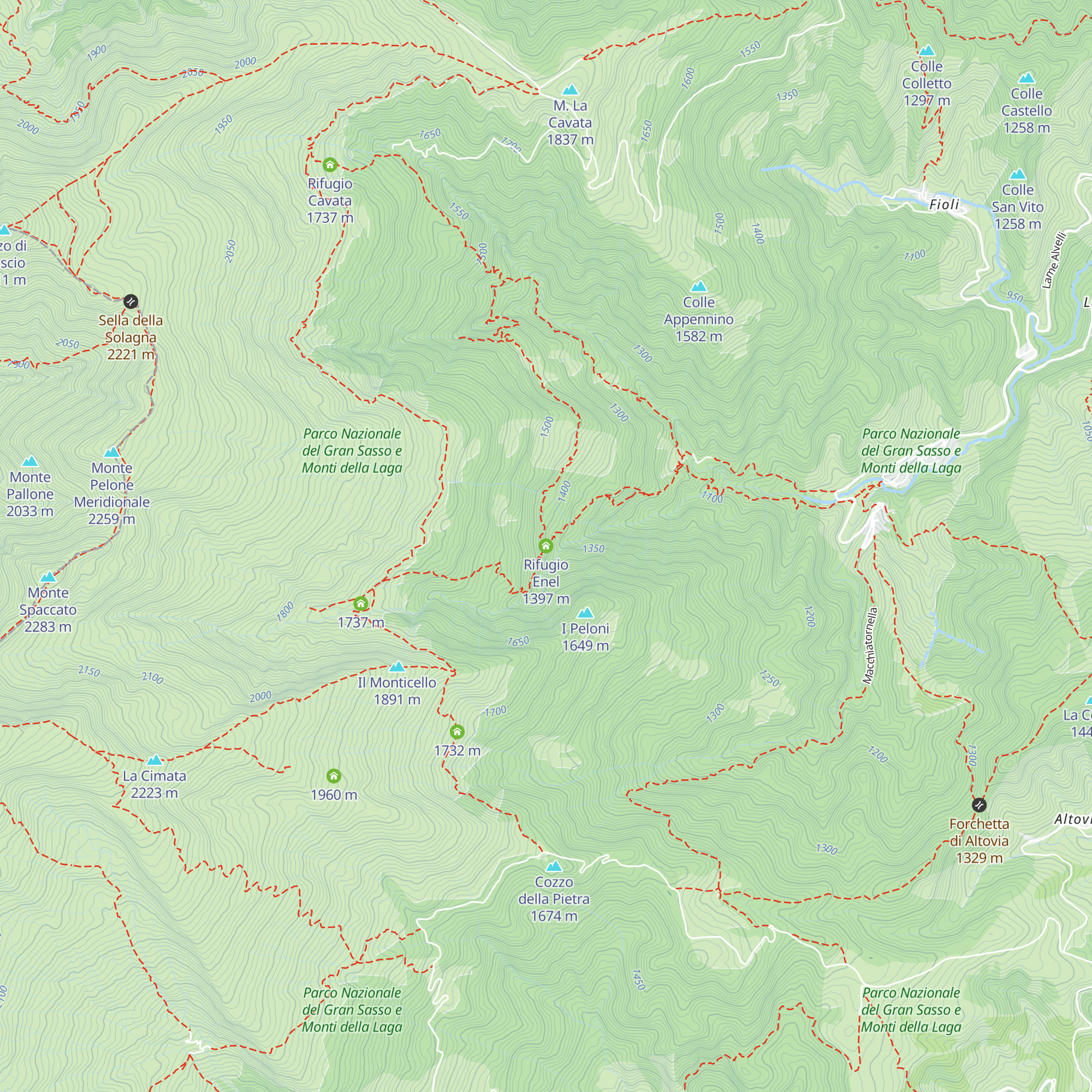 Rifugio Enel map