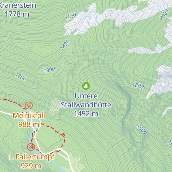 Map of Untere Stallwandhütte