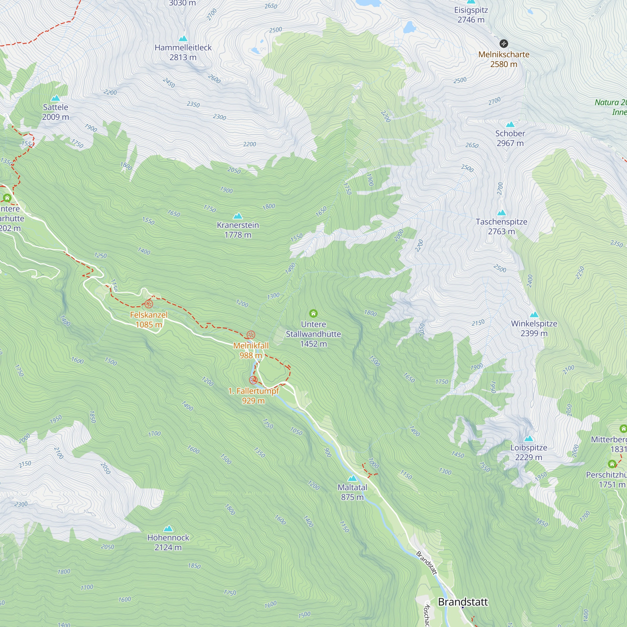 Untere Stallwandhütte map