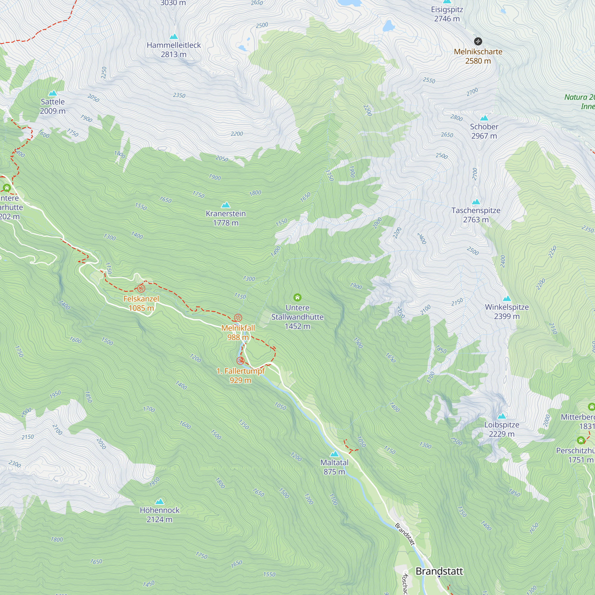 Untere Stallwandhütte map