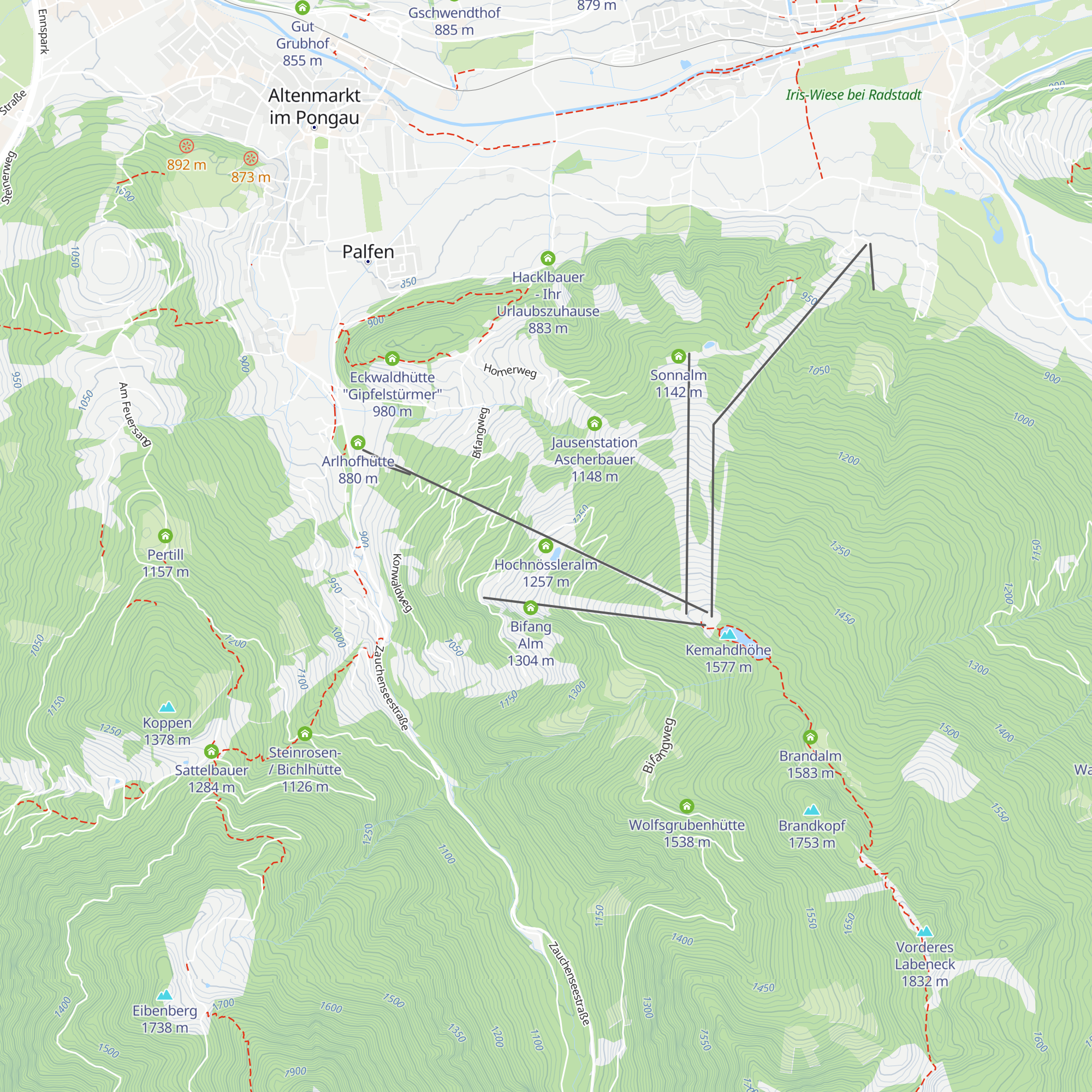 Hochnössleralm map