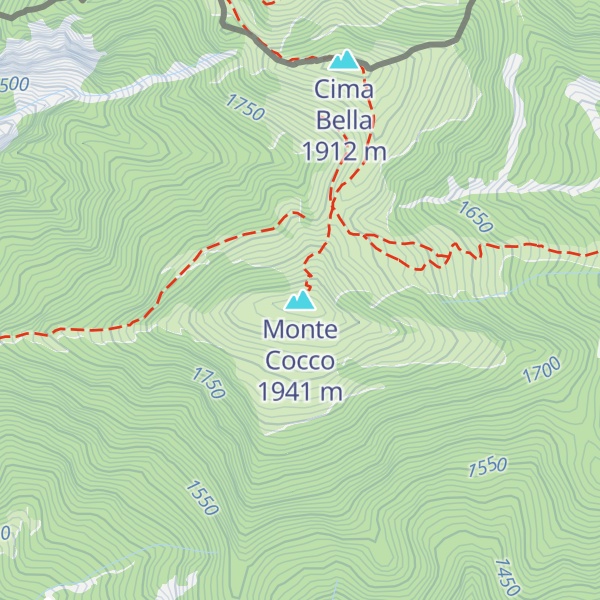 Map of Monte Cocco