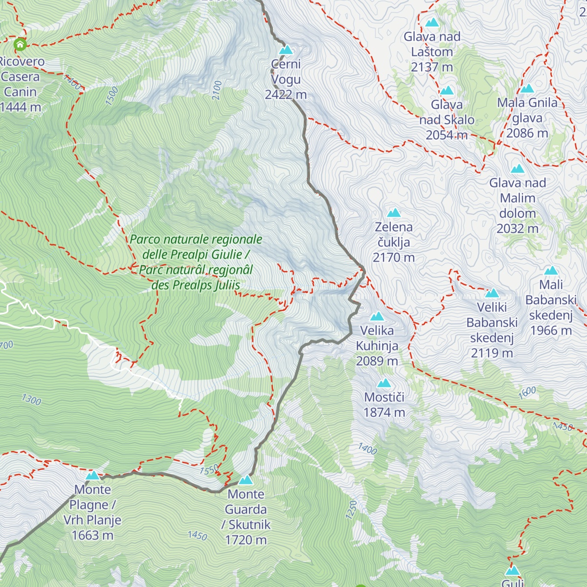 Bivacco Franco Costantini map
