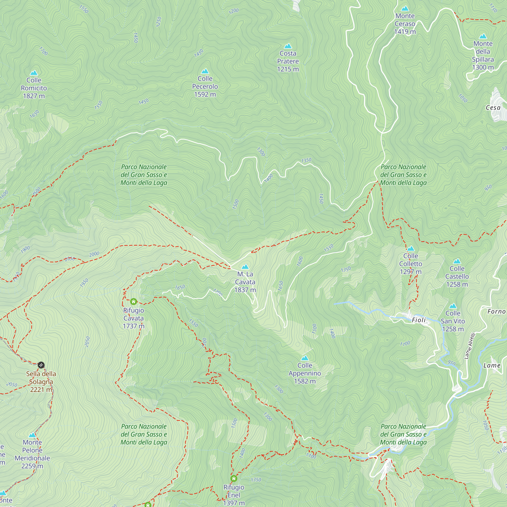 Rifugio Lago dell'Orso map